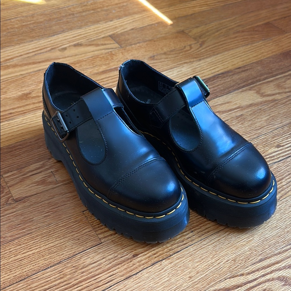 Dr. Martens Black Platform Mary Jane Shoes Style “Bethan”